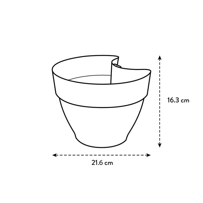vibia campana pot gouttière 22cm blanc soie